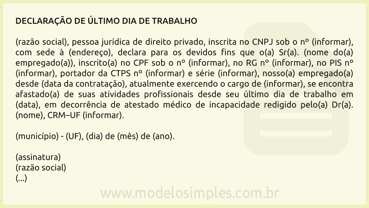 Introduzir 111+ imagem modelo auxilio doença br.thptnganamst.edu.vn