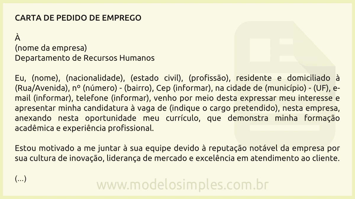 como enviar um email formal pedindo algo