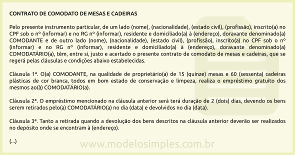 Contrato De Comodato Ejemplos Y Formatos Milformatos Com