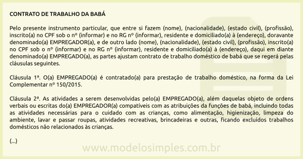 Carta De Apresentação Para Emprego Baba