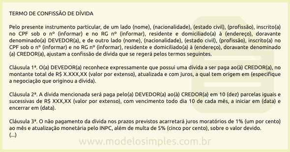 Confissão de dívida título executivo